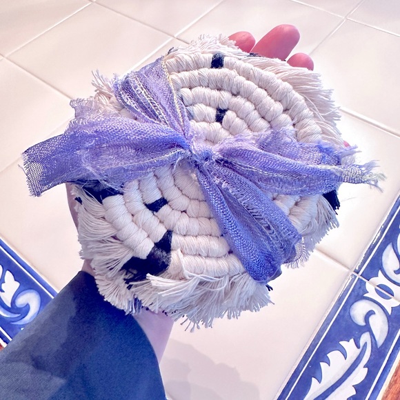 NEW [5pc] @soul_embellish Handwoven Macramé Coasters Furniture Savers Home Decor - Picture 2 of 16